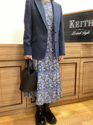 ツイードジャケットコーデ KEITH