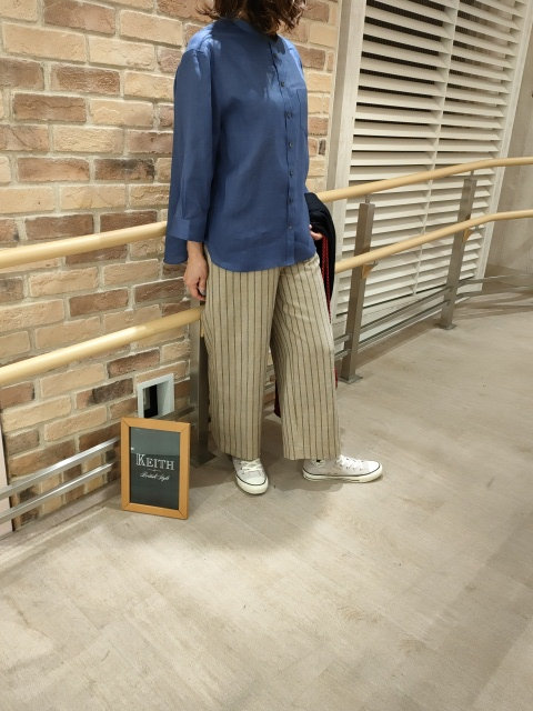 ウォッシャブルリネンシャツコーデ KEITH