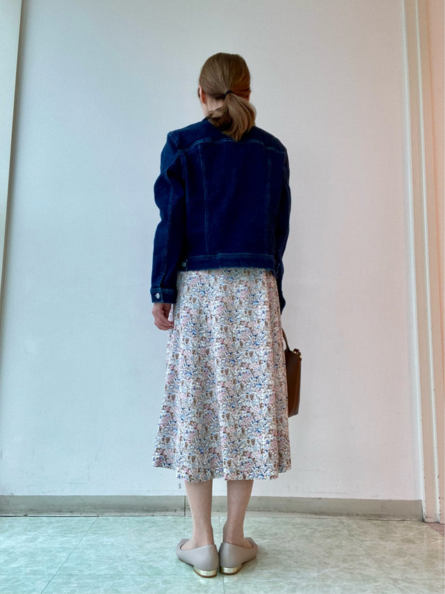 きれい見え【トラッカーデニムジャケット】で春の大人フェミニンコーディネート KEITH