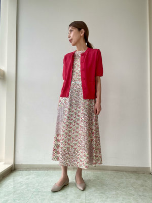 【Liberty Print】同色で合わせたワンピースコーディネート KEITH