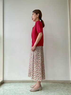 【Liberty Print】同色で合わせたワンピースコーディネート KEITH