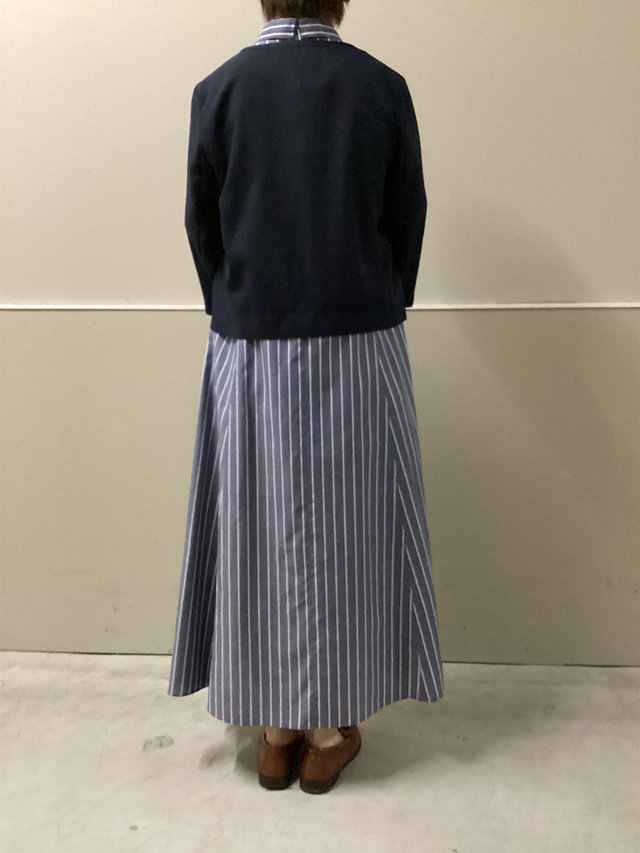 ストライプ柄ワンピースのコーディネート KEITH