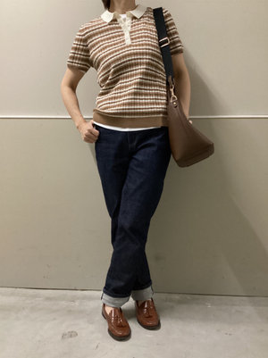 半袖ポロニットのコーディネート KEITH