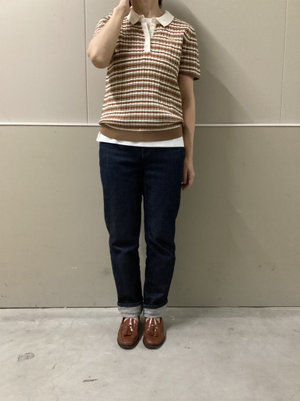 半袖ポロニットのコーディネート KEITH