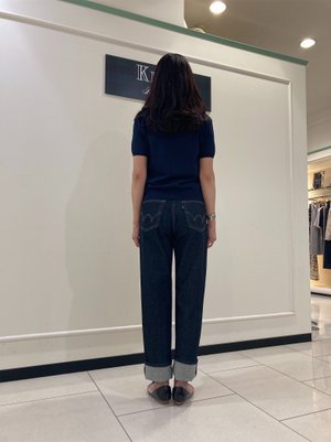 リバティミモザの半袖ニット KEITH