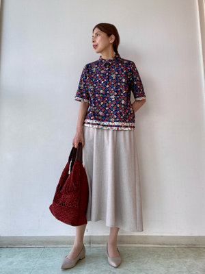 【花柄プリント】で大人可愛い爽やかコーデ KEITH