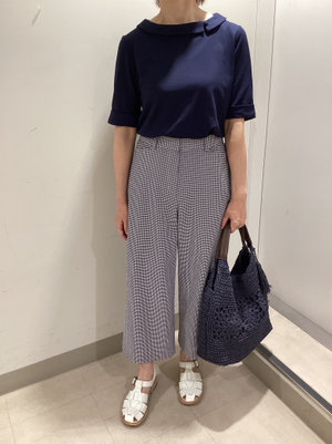 襟が可愛いカットソーのコーデ KEITH