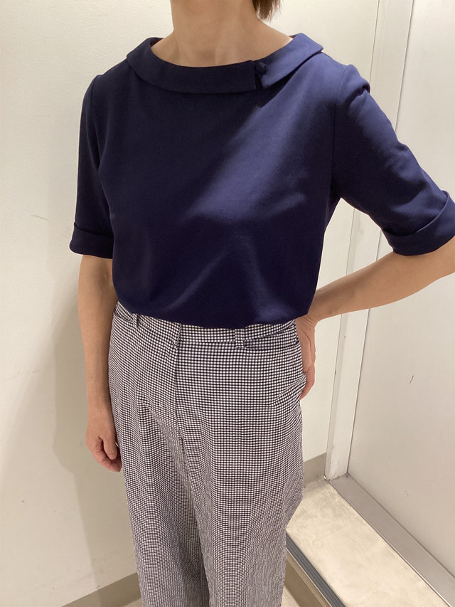 襟が可愛いカットソーのコーデ KEITH