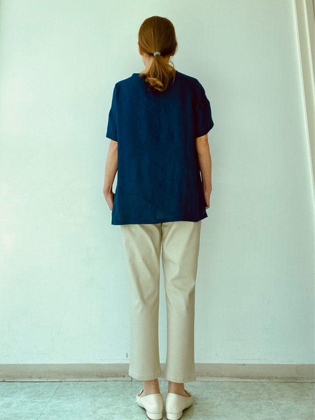 【リネンブラウス】で涼しくスッキリ見えコーデ KEITH