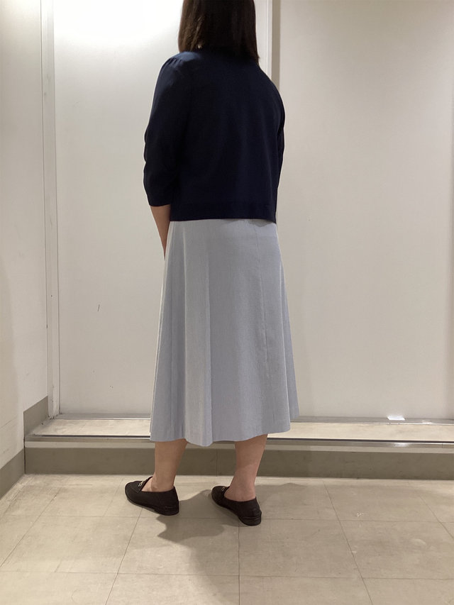 ストライプワンピースのお出かけスタイル KEITH