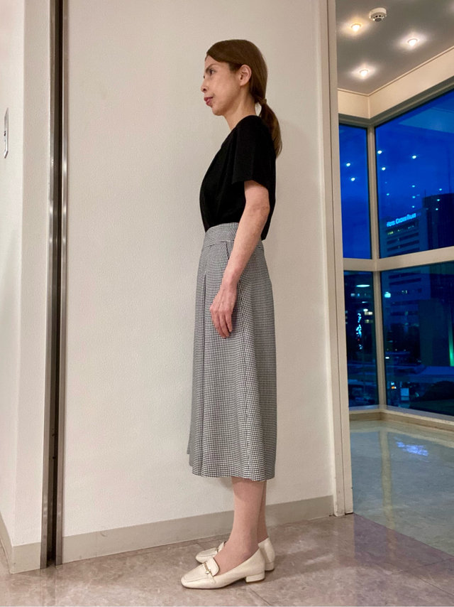 【ギンガムチェック】モノトーンで大人フェミニンコーデ KEITH