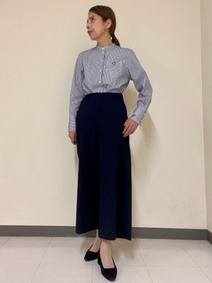 【ロンドンストライプブラウス】で秋のスタイリッシュコーデ KEITH