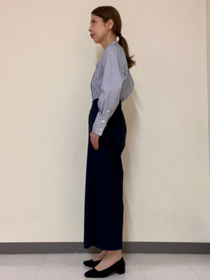 【ロンドンストライプブラウス】で秋のスタイリッシュコーデ KEITH