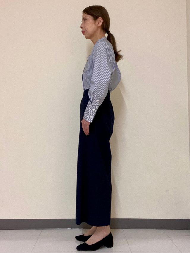 【ロンドンストライプブラウス】で秋のスタイリッシュコーデ KEITH