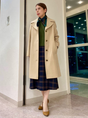 【ペコラムメルトンコート】で冬の大人フェミニンコーデ KEITH