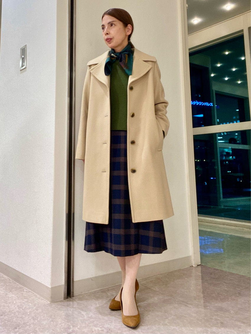 【ペコラムメルトンコート】で冬の大人フェミニンコーデ KEITH
