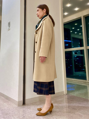 【ペコラムメルトンコート】で冬の大人フェミニンコーデ KEITH