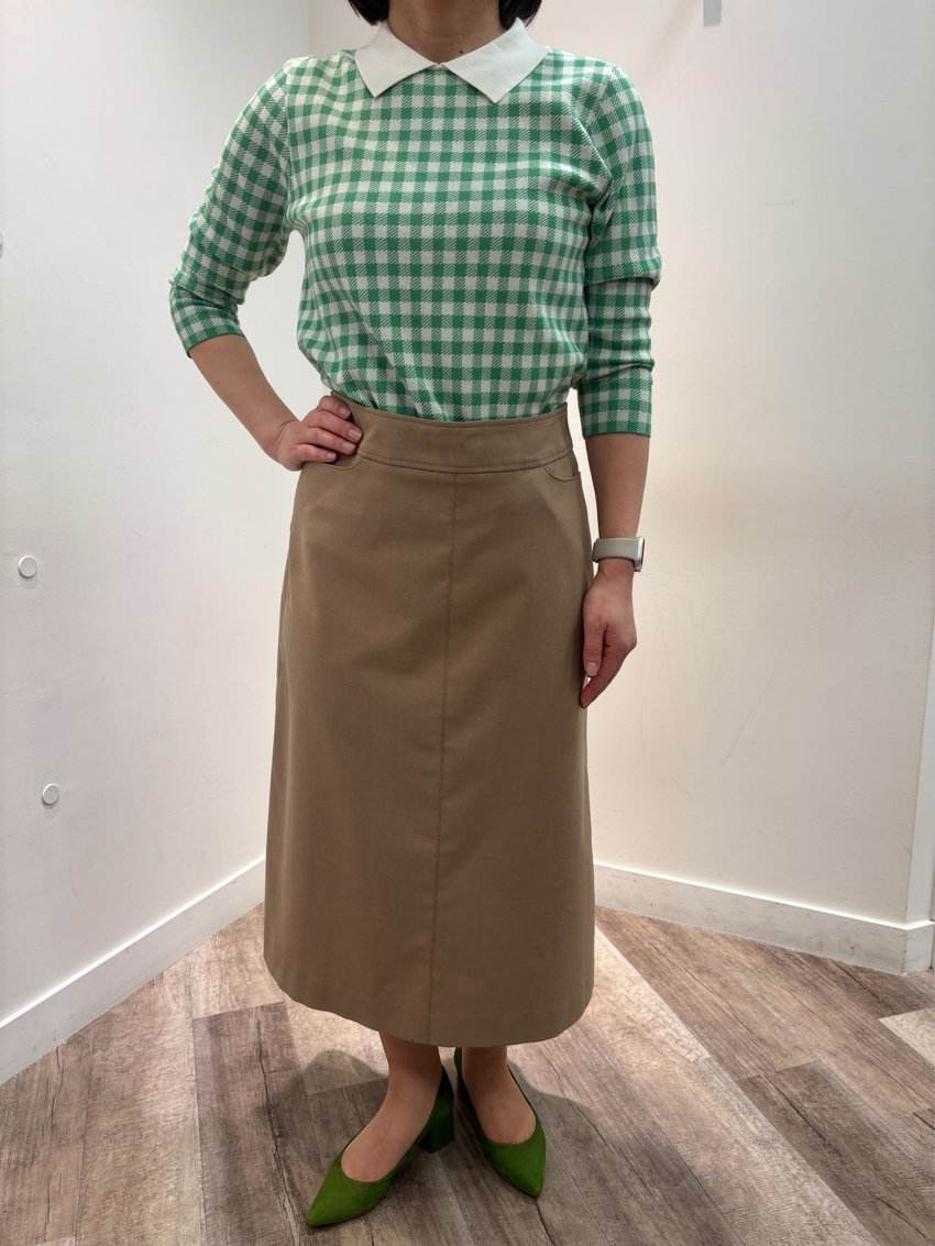 グリーンで遊び心を添えた春コーデ KEITH