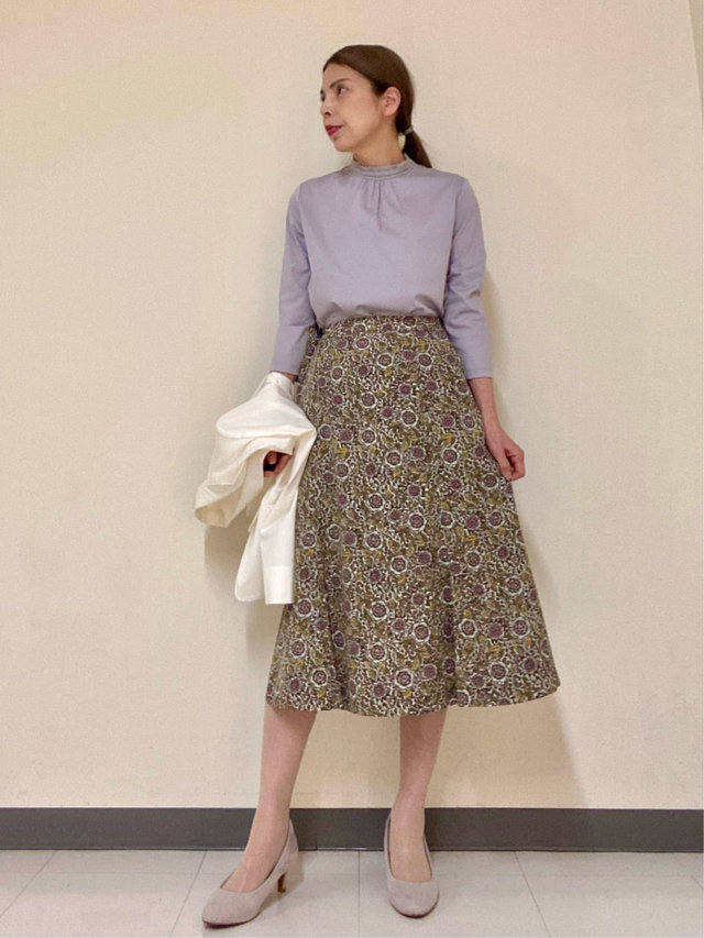 【ウッドカットフラワー】で春の大人フェミニンコーデ KEITH