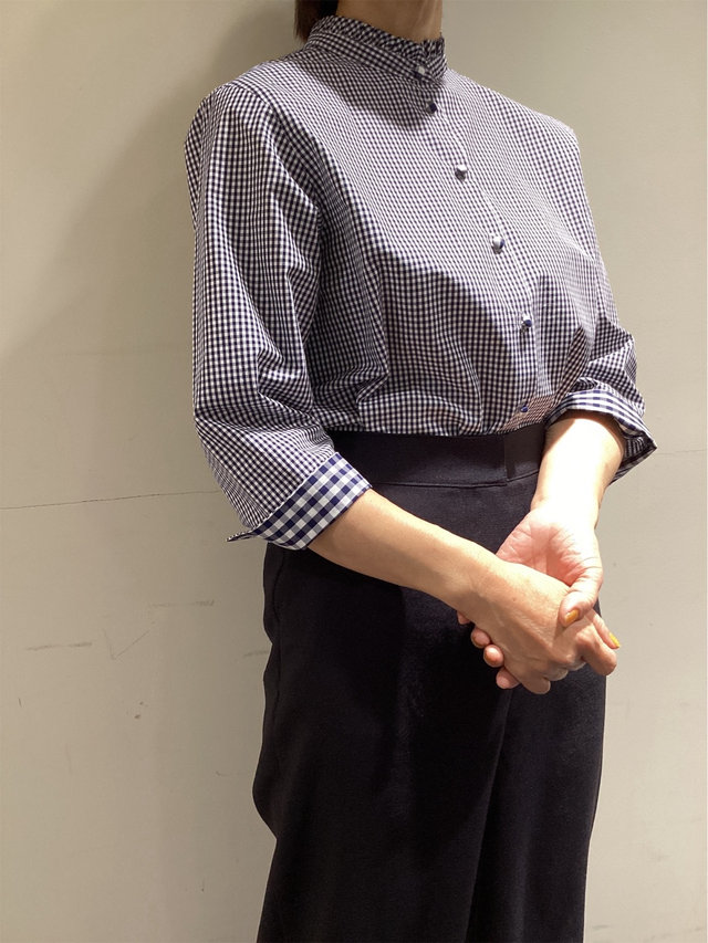 ギンガムチェックブラウスコーデ KEITH