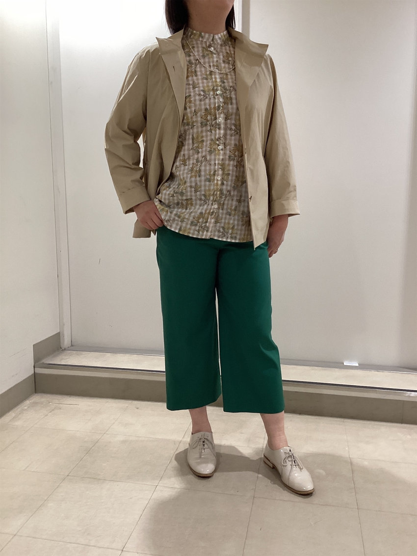 ミモザプリントでお花見コーデ KEITH