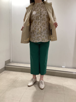 ミモザプリントでお花見コーデ KEITH