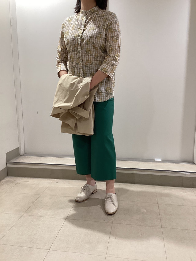 ミモザプリントでお花見コーデ KEITH