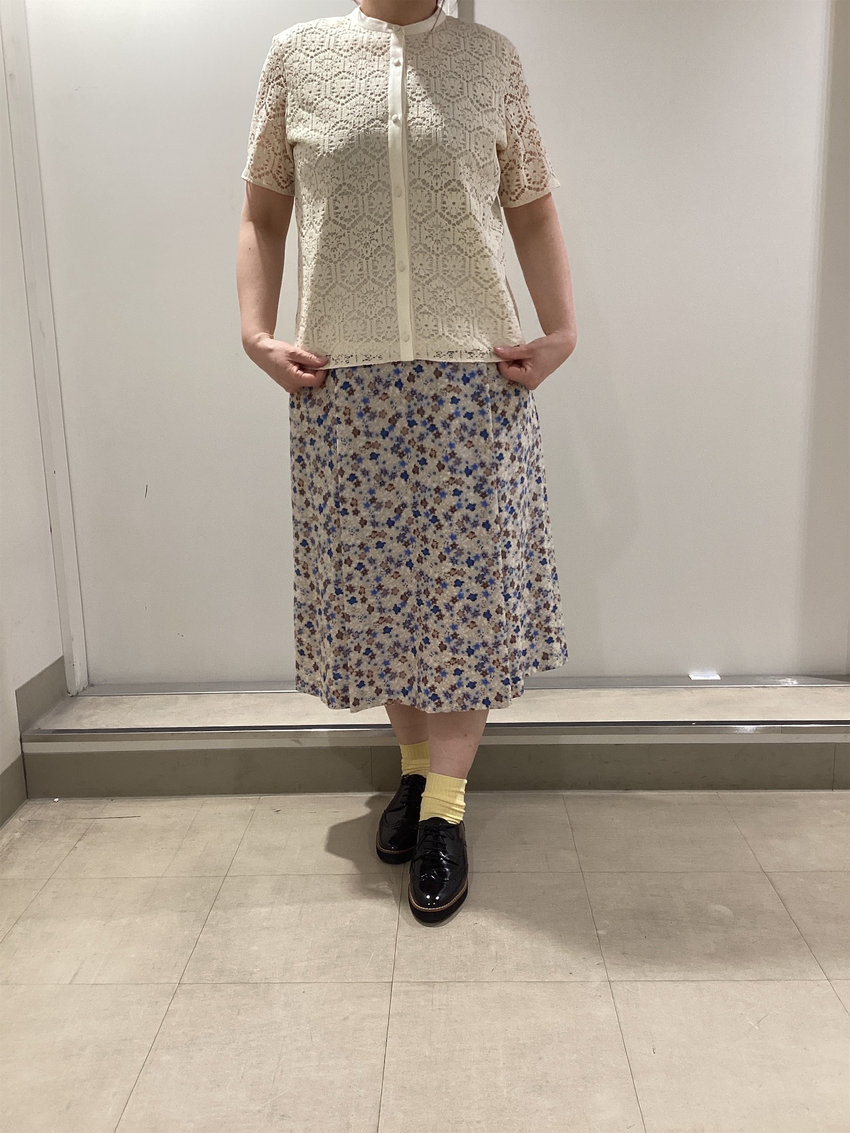 レースとフラワープリントで爽やかコーデ KEITH