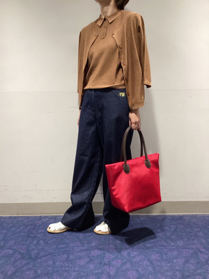 ニットポロのアンサンブルコーデ KEITH