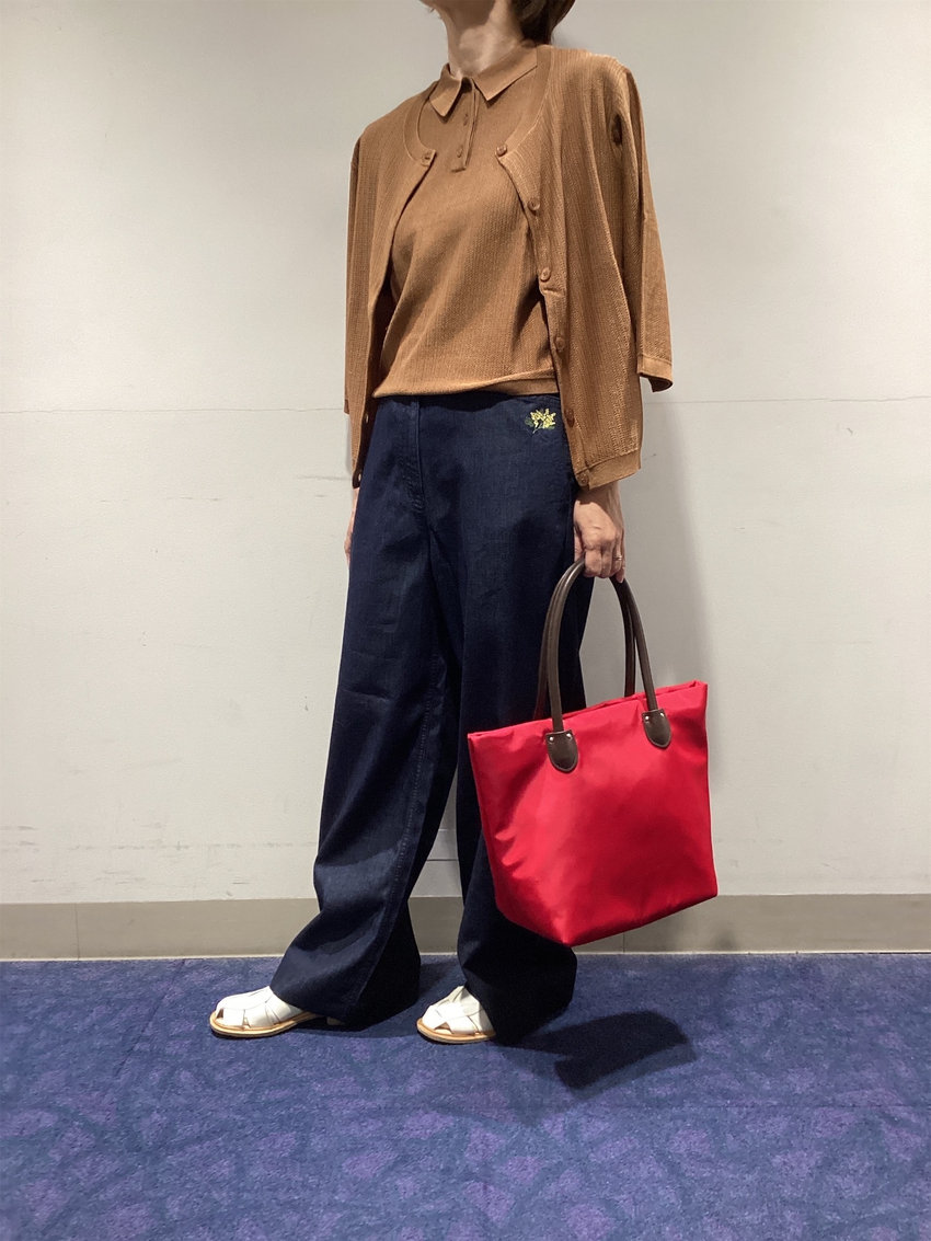 ニットポロのアンサンブルコーデ KEITH