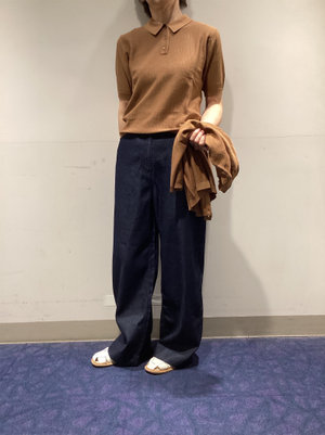 ニットポロのアンサンブルコーデ KEITH