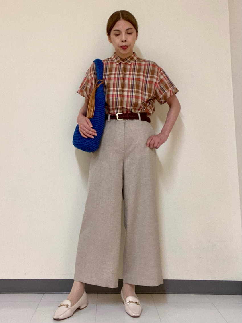 【マドラスチェックシャツブラウス】で夏のトラッドコーデ KEITH