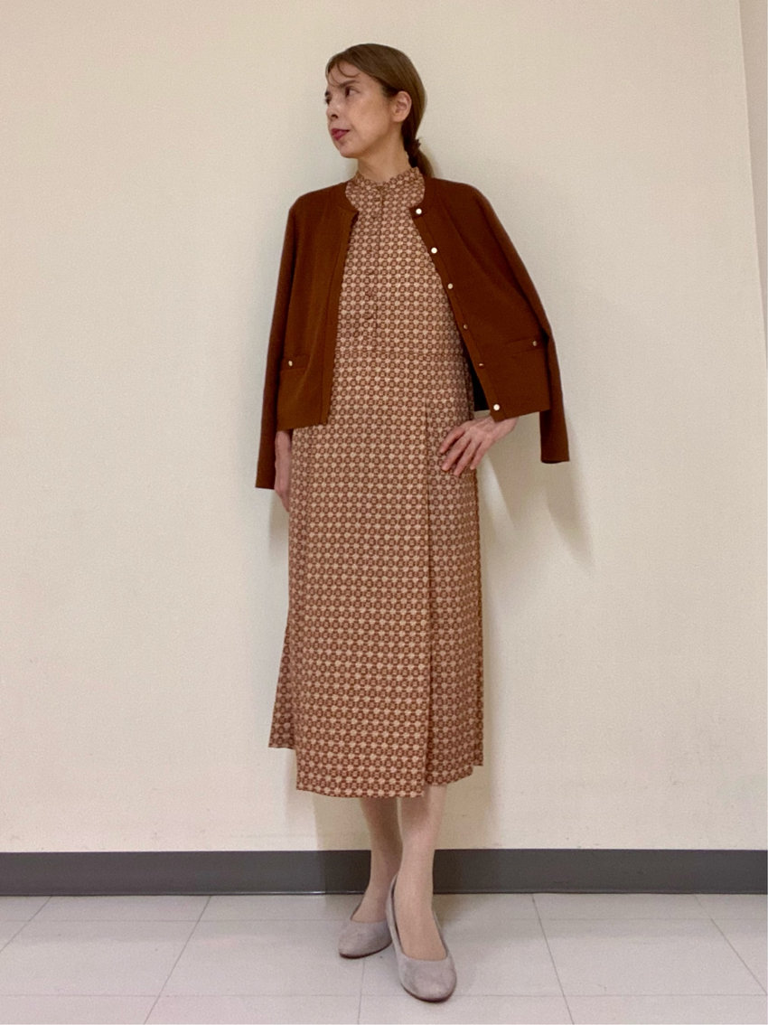【クライストパターンワンピース】で秋らしいワントーンコーデ KEITH