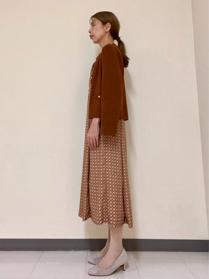 【クライストパターンワンピース】で秋らしいワントーンコーデ KEITH
