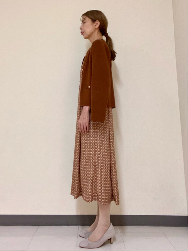 【クライストパターンワンピース】で秋らしいワントーンコーデ KEITH