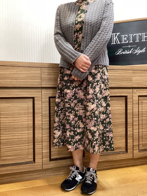 大人の花柄ワンピース KEITH