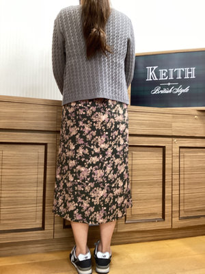 大人の花柄ワンピース KEITH