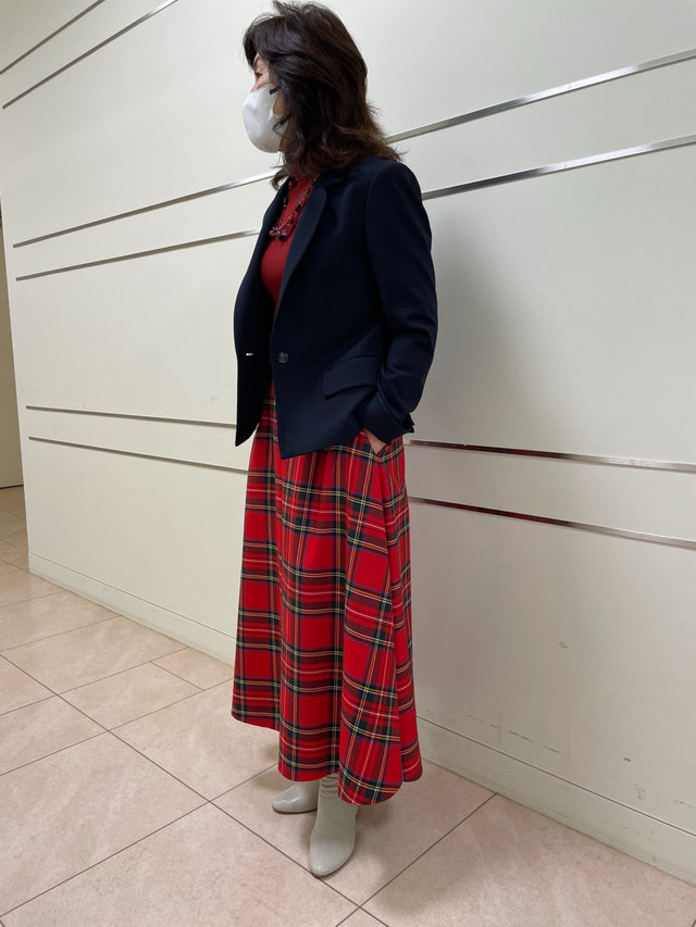 大人のタータンチェックコーデ SCAPA