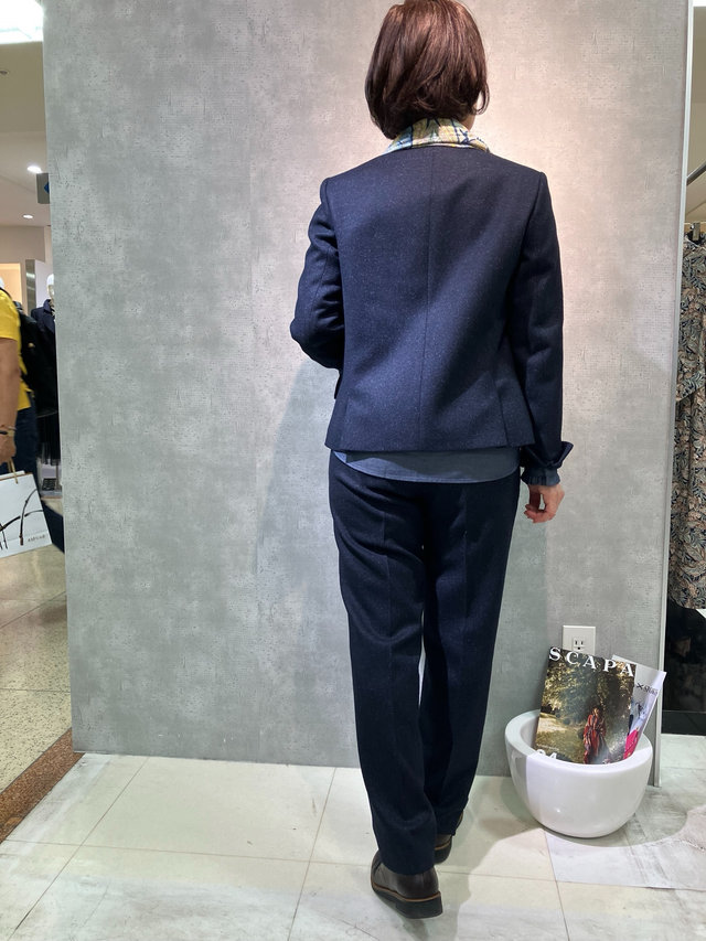 ツイードセットアップ秋コーデ SCAPA